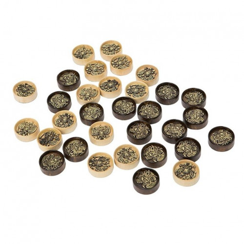 Набор фишек для нард "2 Герба" с бронзой